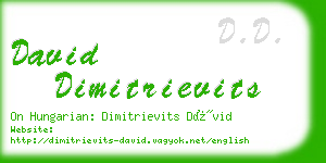 david dimitrievits business card